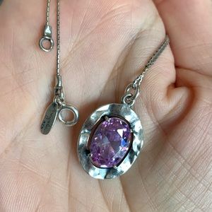 Sterling silver 925 and amethyst pendant necklace